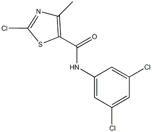 2-chloro-N-(3,5-dichlorophenyl)-4-methyl-1,3-thiazole-5-carboxamide 结构式