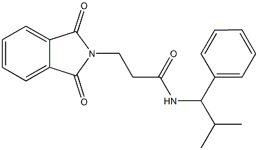 3-(1,3-dioxo-1,3-dihydro-2H-isoindol-2-yl)-N-(2-methyl-1-phenylpropyl)propanamide 结构式