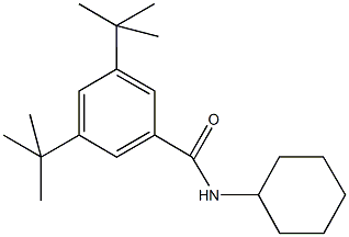 3,5-ditert-butyl-N-cyclohexylbenzamide 结构式