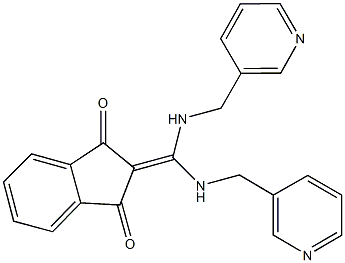 2-{bis[(3-pyridinylmethyl)amino]methylene}-1H-indene-1,3(2H)-dione 结构式
