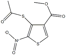 methyl 4-(acetylsulfanyl)-5-nitro-3-thiophenecarboxylate 结构式