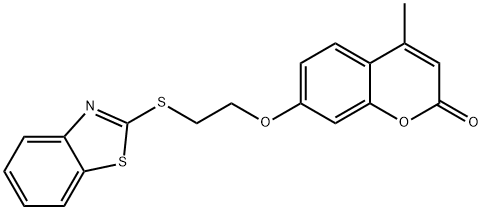 7-[2-(1,3-benzothiazol-2-ylsulfanyl)ethoxy]-4-methyl-2H-chromen-2-one 结构式