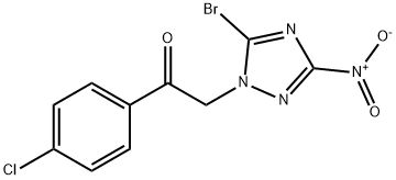 2-{5-bromo-3-nitro-1H-1,2,4-triazol-1-yl}-1-(4-chlorophenyl)ethanone 结构式