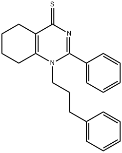 2-phenyl-1-(3-phenylpropyl)-5,6,7,8-tetrahydro-4(1H)-quinazolinethione 结构式