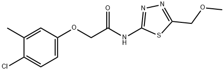 2-(4-chloro-3-methylphenoxy)-N-[5-(methoxymethyl)-1,3,4-thiadiazol-2-yl]acetamide 结构式