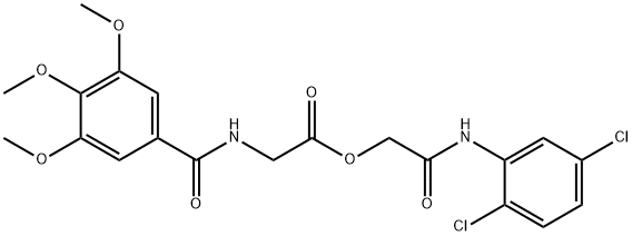 2-(2,5-dichloroanilino)-2-oxoethyl [(3,4,5-trimethoxybenzoyl)amino]acetate 结构式