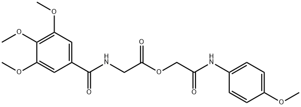 2-(4-methoxyanilino)-2-oxoethyl [(3,4,5-trimethoxybenzoyl)amino]acetate 结构式