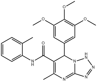 5-methyl-N-(2-methylphenyl)-7-(3,4,5-trimethoxyphenyl)-4,7-dihydrotetraazolo[1,5-a]pyrimidine-6-carboxamide 结构式