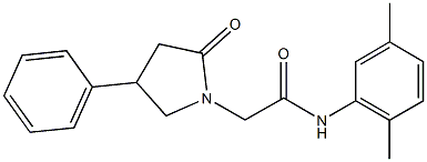 N-(2,5-dimethylphenyl)-2-(2-oxo-4-phenyl-1-pyrrolidinyl)acetamide 结构式
