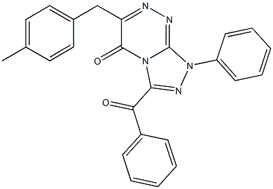 3-benzoyl-6-(4-methylbenzyl)-1-phenyl[1,2,4]triazolo[3,4-c][1,2,4]triazin-5(1H)-one 结构式