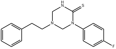 1-(4-fluorophenyl)-5-(2-phenylethyl)-1,3,5-triazinane-2-thione 结构式