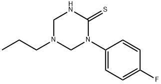 1-(4-fluorophenyl)-5-propyl-1,3,5-triazinane-2-thione 结构式