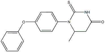 6-methyl-1-(4-phenoxyphenyl)-2-thioxotetrahydro-4(1H)-pyrimidinone 结构式