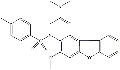 2-{(3-methoxydibenzo[b,d]furan-2-yl)[(4-methylphenyl)sulfonyl]amino}-N,N-dimethylacetamide 结构式