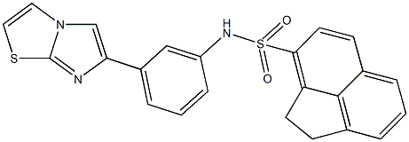 N-(3-imidazo[2,1-b][1,3]thiazol-6-ylphenyl)-1,2-dihydro-3-acenaphthylenesulfonamide 结构式