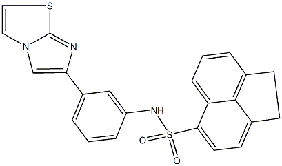 N-(3-imidazo[2,1-b][1,3]thiazol-6-ylphenyl)-1,2-dihydro-5-acenaphthylenesulfonamide 结构式