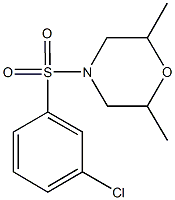 4-[(3-chlorophenyl)sulfonyl]-2,6-dimethylmorpholine 结构式