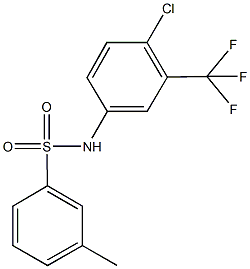 N-[4-chloro-3-(trifluoromethyl)phenyl]-3-methylbenzenesulfonamide 结构式