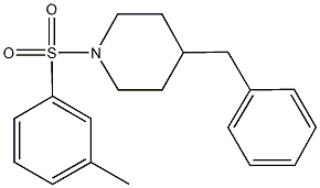 4-benzyl-1-[(3-methylphenyl)sulfonyl]piperidine 结构式