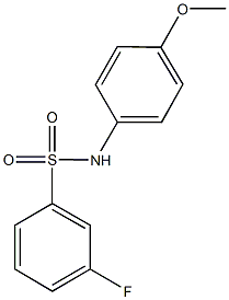 3-fluoro-N-(4-methoxyphenyl)benzenesulfonamide 结构式