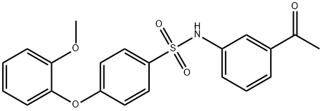 N-(3-acetylphenyl)-4-(2-methoxyphenoxy)benzenesulfonamide 结构式