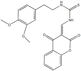 N-[2-(3,4-dimethoxyphenyl)ethyl]-N'-[(2,4-dioxo-2H-chromen-3(4H)-ylidene)methyl]thiourea 结构式