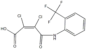 2,3-dichloro-4-oxo-4-[2-(trifluoromethyl)anilino]-2-butenoic acid 结构式