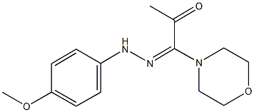 1-[(4-methoxyphenyl)hydrazono]-1-(4-morpholinyl)acetone 结构式