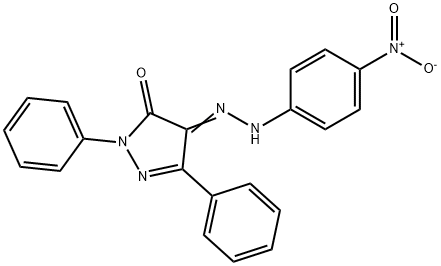 1,3-diphenyl-1H-pyrazole-4,5-dione 4-({4-nitrophenyl}hydrazone) 结构式