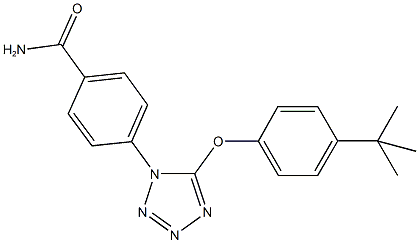 4-[5-(4-tert-butylphenoxy)-1H-tetraazol-1-yl]benzamide 结构式