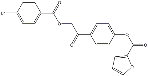 4-{2-[(4-bromobenzoyl)oxy]acetyl}phenyl 2-furoate 结构式