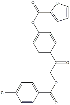 4-{2-[(4-chlorobenzoyl)oxy]acetyl}phenyl 2-furoate 结构式