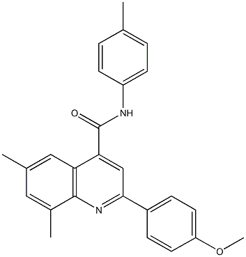 2-(4-methoxyphenyl)-6,8-dimethyl-N-(4-methylphenyl)-4-quinolinecarboxamide 结构式