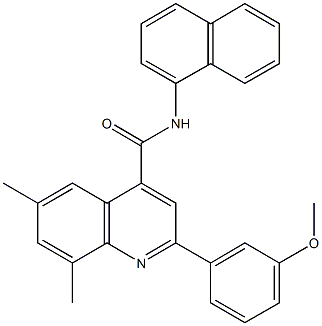 2-(3-methoxyphenyl)-6,8-dimethyl-N-(1-naphthyl)-4-quinolinecarboxamide 结构式