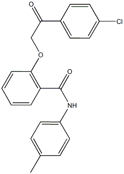 2-[2-(4-chlorophenyl)-2-oxoethoxy]-N-(4-methylphenyl)benzamide 结构式