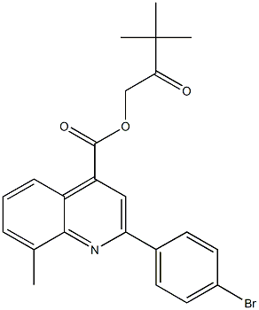 3,3-dimethyl-2-oxobutyl 2-(4-bromophenyl)-8-methyl-4-quinolinecarboxylate 结构式