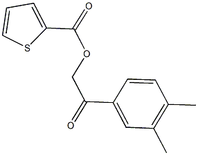 2-(3,4-dimethylphenyl)-2-oxoethyl 2-thiophenecarboxylate 结构式