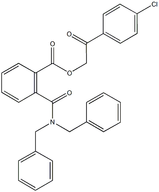 2-(4-chlorophenyl)-2-oxoethyl 2-[(dibenzylamino)carbonyl]benzoate 结构式