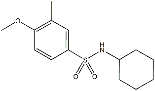 N-cyclohexyl-4-methoxy-3-methylbenzenesulfonamide 结构式
