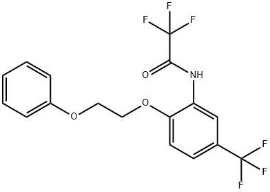 2,2,2-trifluoro-N-[2-(2-phenoxyethoxy)-5-(trifluoromethyl)phenyl]acetamide 结构式