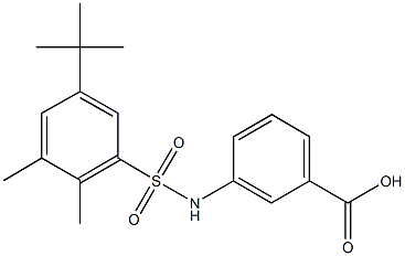 3-{[(5-tert-butyl-2,3-dimethylphenyl)sulfonyl]amino}benzoic acid 结构式