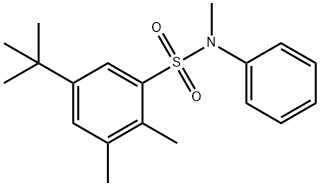 5-tert-butyl-N,2,3-trimethyl-N-phenylbenzenesulfonamide 结构式