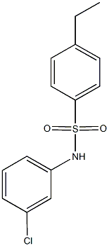 N-(3-chlorophenyl)-4-ethylbenzenesulfonamide 结构式