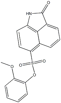 2-methoxyphenyl 2-oxo-1,2-dihydrobenzo[cd]indole-6-sulfonate 结构式