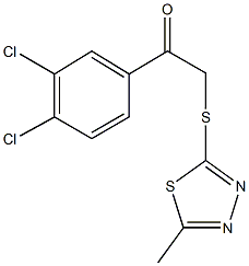 1-(3,4-dichlorophenyl)-2-[(5-methyl-1,3,4-thiadiazol-2-yl)sulfanyl]ethanone 结构式