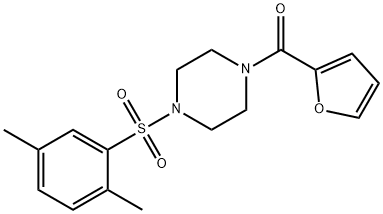 1-[(2,5-dimethylphenyl)sulfonyl]-4-(2-furoyl)piperazine 结构式