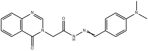 N'-[4-(dimethylamino)benzylidene]-2-(4-oxo-3(4H)-quinazolinyl)acetohydrazide 结构式
