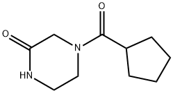 4-(cyclopentylcarbonyl)-2-piperazinone 结构式