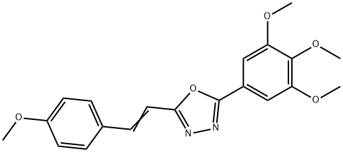 2-[2-(4-methoxyphenyl)vinyl]-5-(3,4,5-trimethoxyphenyl)-1,3,4-oxadiazole 结构式