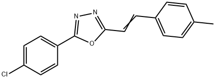 2-(4-chlorophenyl)-5-[2-(4-methylphenyl)vinyl]-1,3,4-oxadiazole 结构式